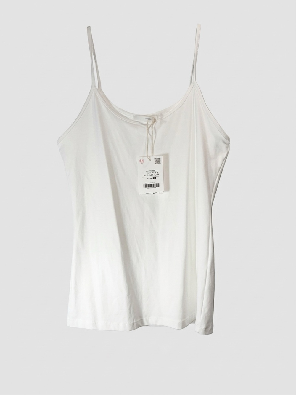 Zara White Slim Spaghetti Strap Camisole